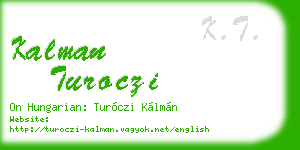 kalman turoczi business card